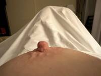 My nipples responding to a vigorous licking