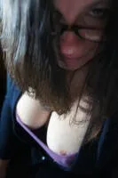 My shirt slipping over my erect nipples