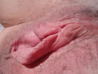 My wet pussy spread wide in the sun on a public beach for all to